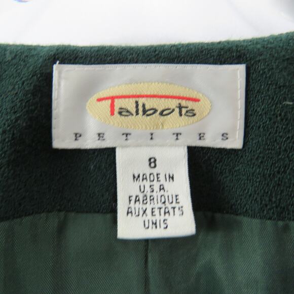 1990s Vintage Talbots Emerald Green Blazer Jacker Size 8 Medium - Picture 5 of 5